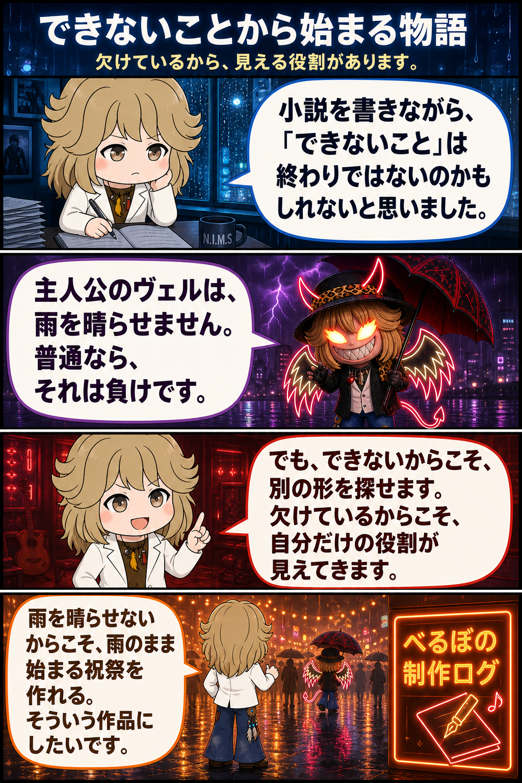 できないことから始まる物語