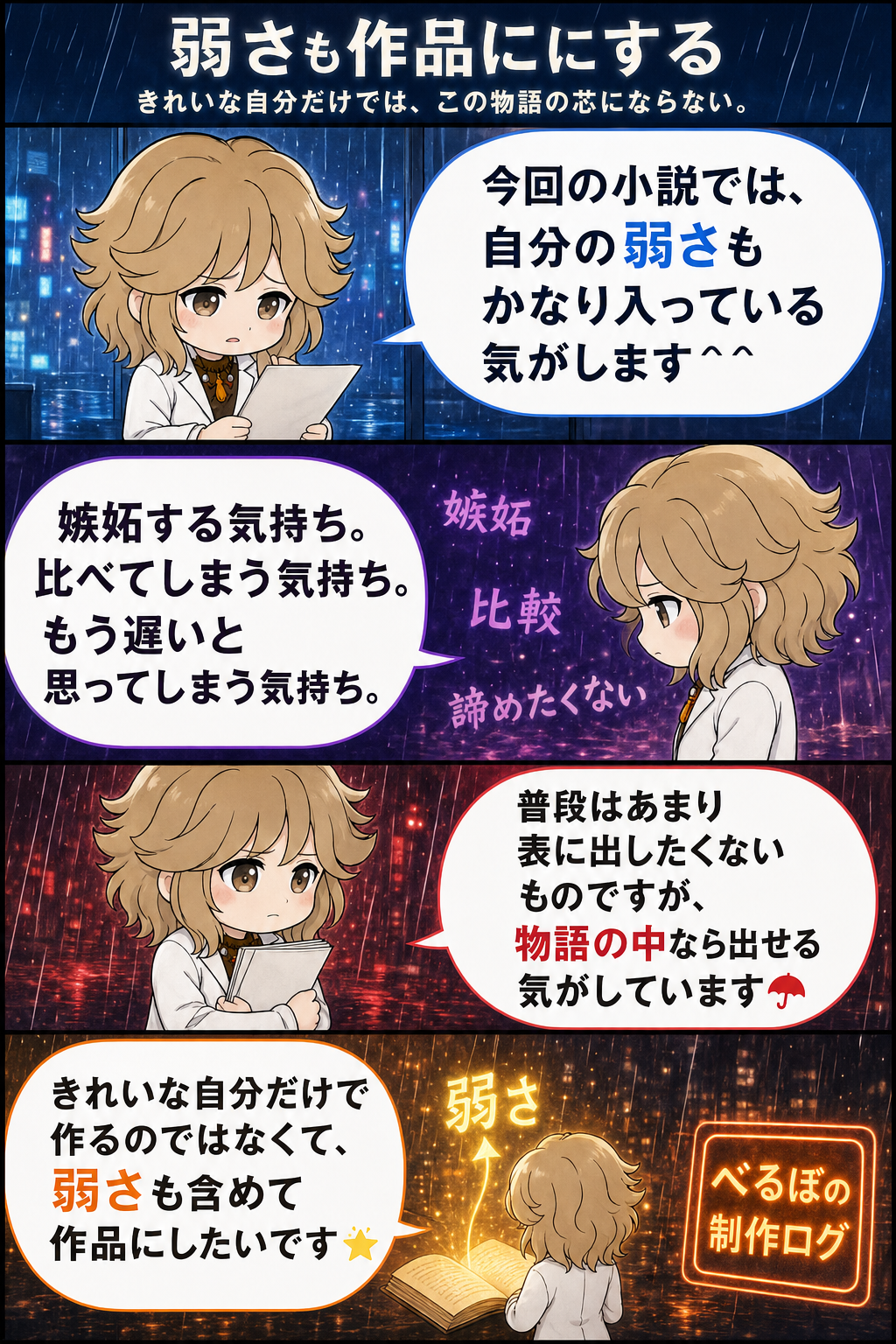 弱さも作品にする