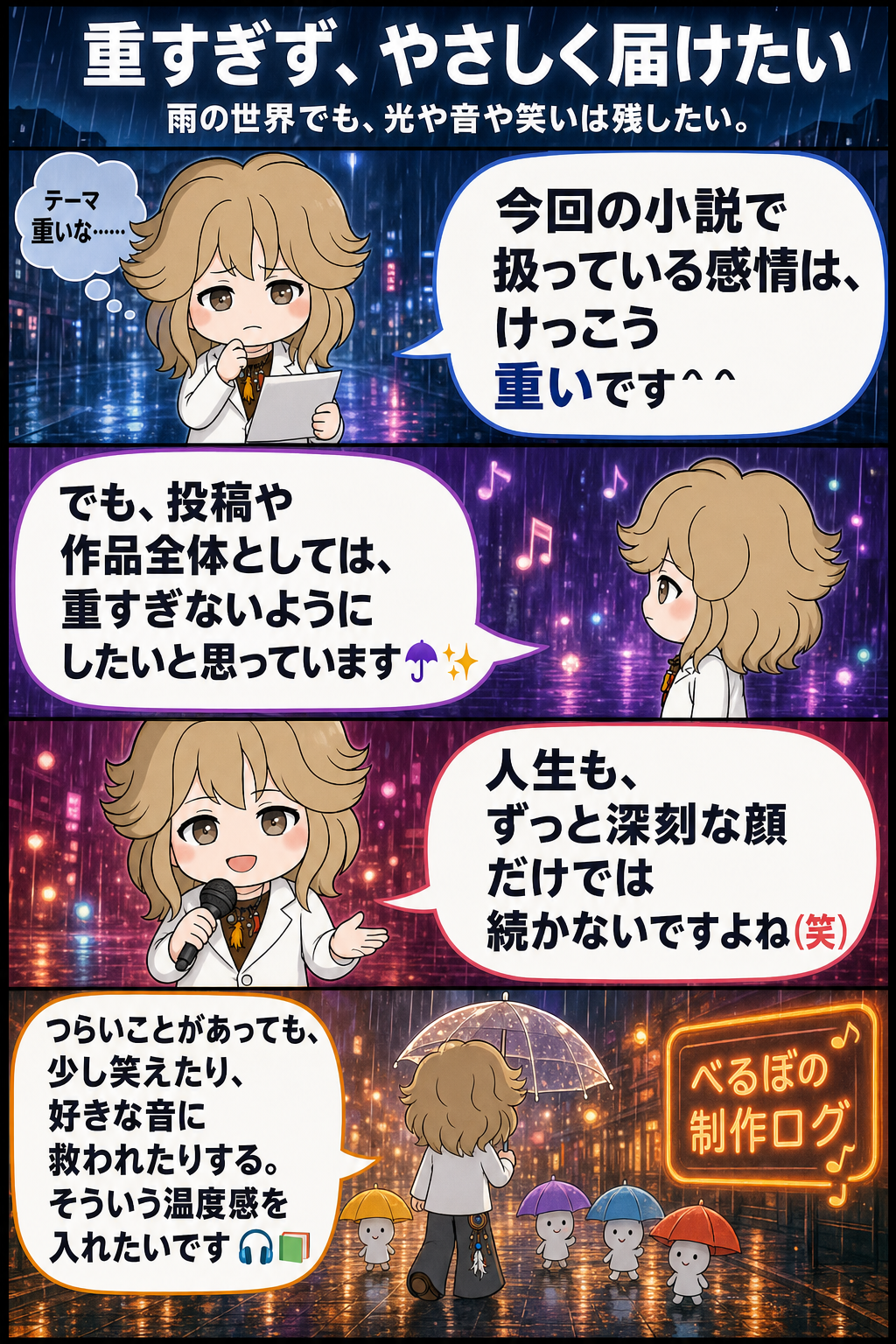 重すぎず、やさしく届けたい