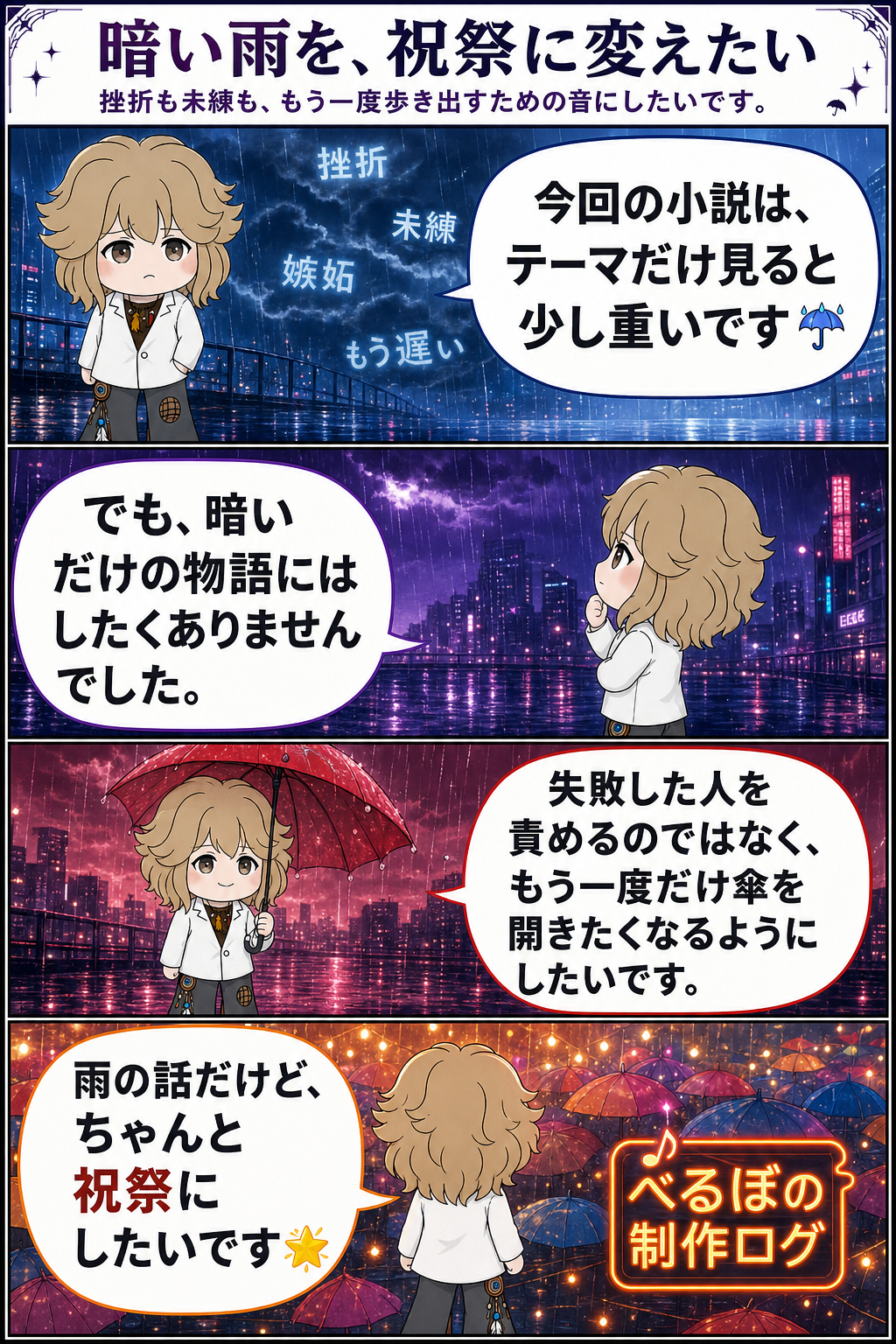 暗い雨を、祝祭に変えたい