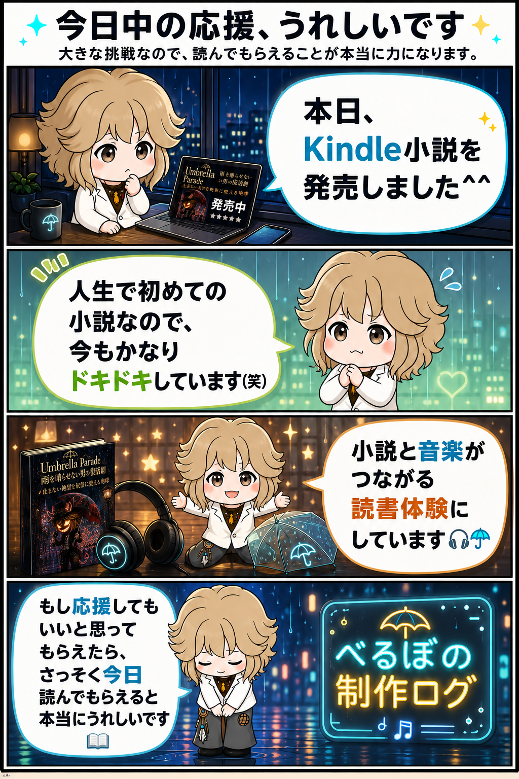 今日中の応援、うれしいです