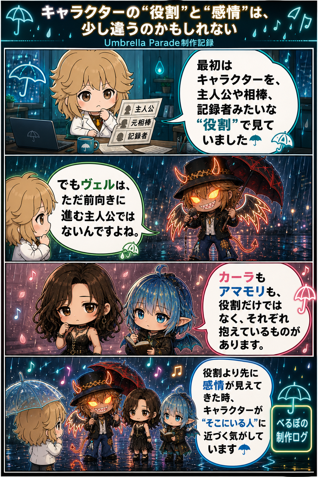 キャラクターの“役割”と“感情”は、少し違うのかもしれない