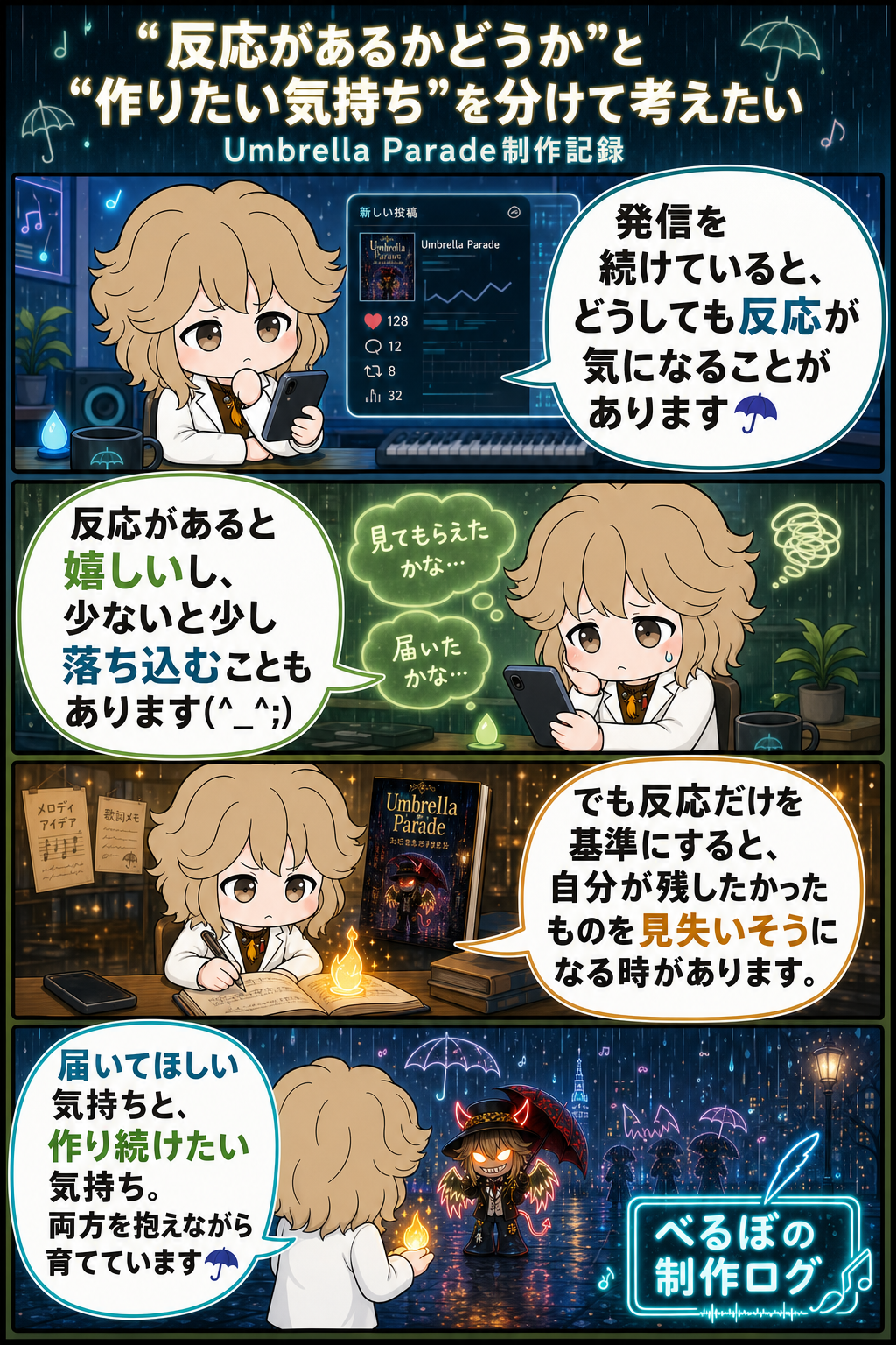 “反応があるかどうか”と“作りたい気持ち”を分けて考えたい