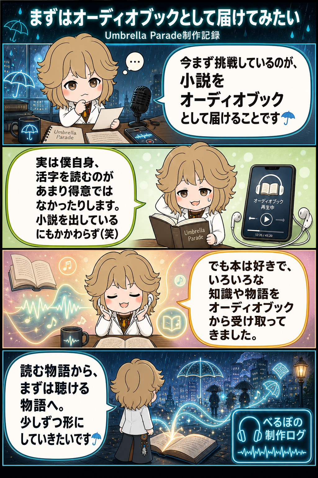 まずはオーディオブックとして届けてみたい
