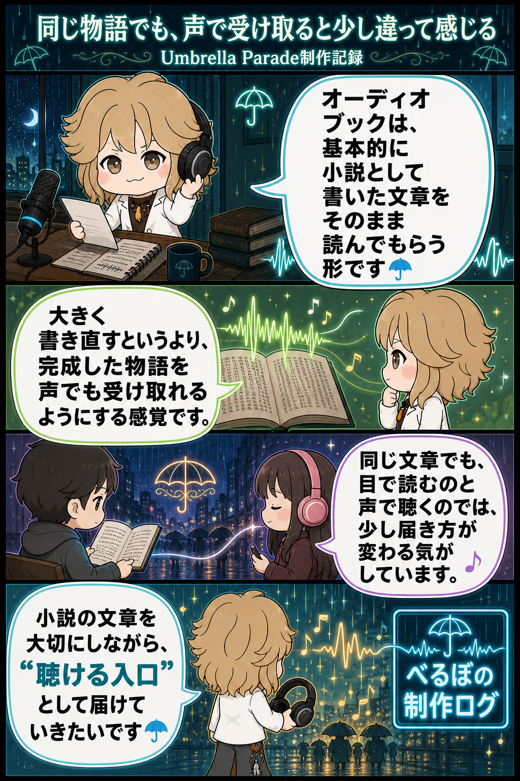 同じ物語でも、声で受け取ると少し違って感じる