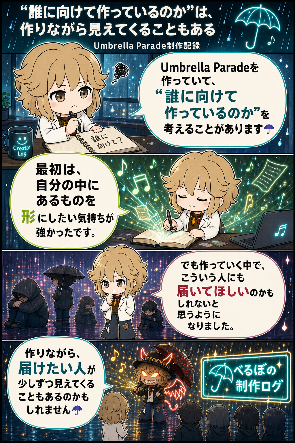 “誰に向けて作っているのか”は、作りながら見えてくることもある