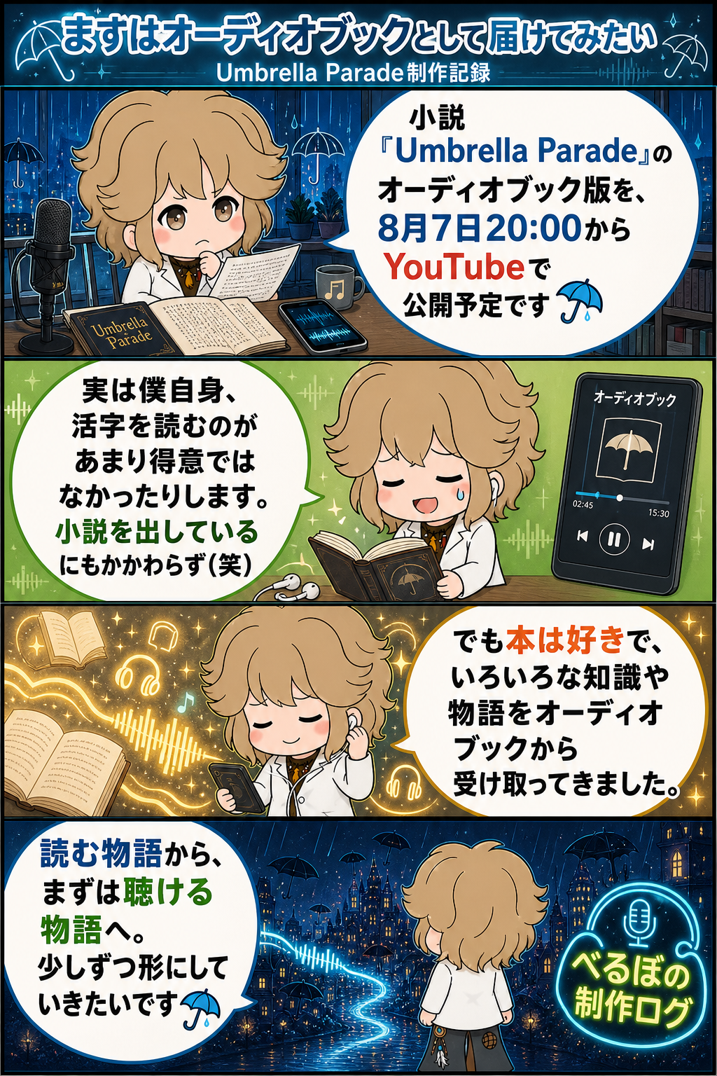 まずはオーディオブックとして届けてみたい