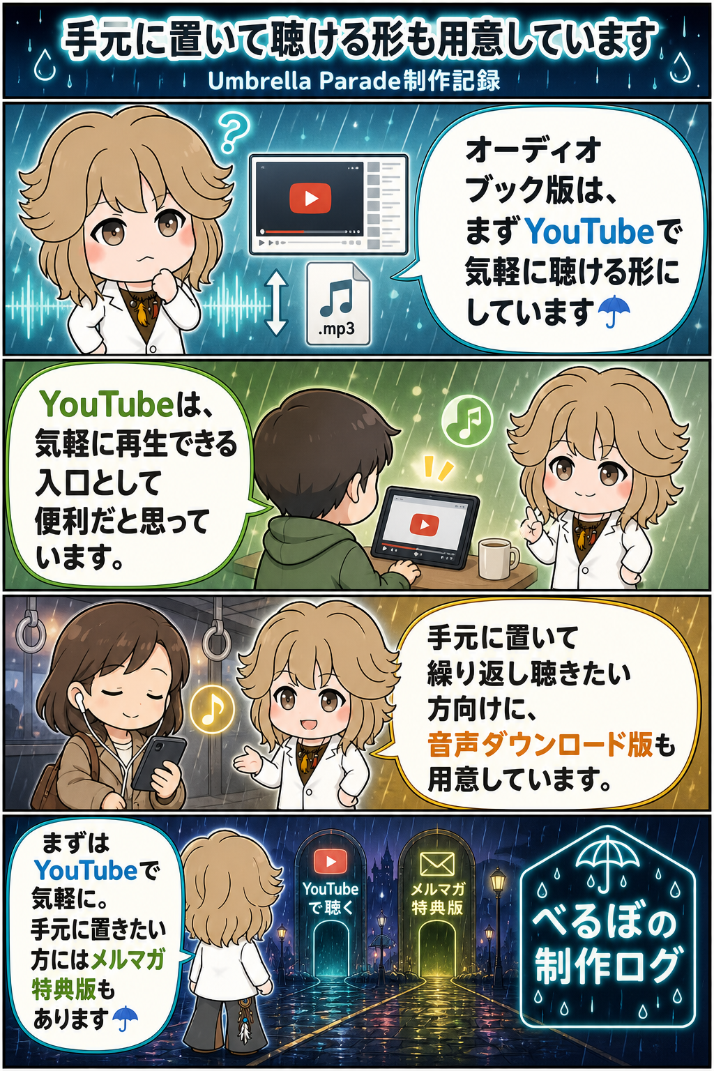 手元に置いて聴ける形も用意しています