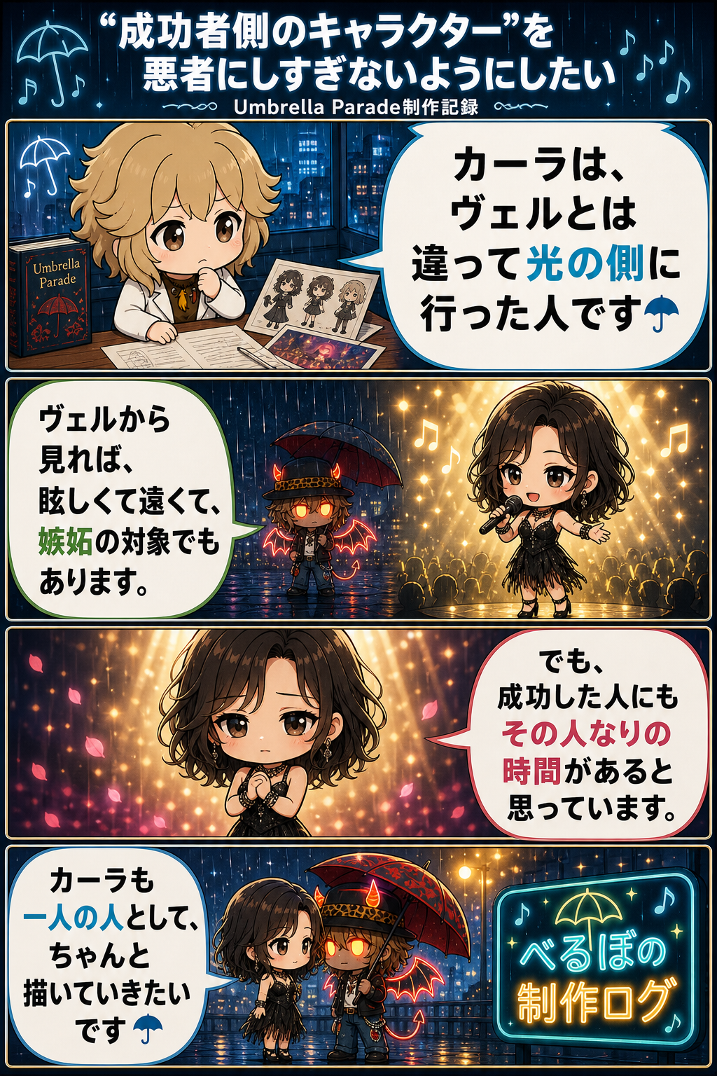 “成功者側のキャラクター”を悪者にしすぎないようにしたい